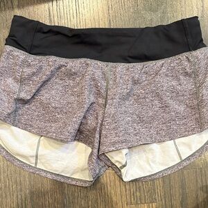 lululemon athletica Women's Athletic Shorts in Black and Heathered Purple